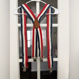 🇺🇸 Vintage Popular Mechanics Suspenders red white and blue– Made in USA